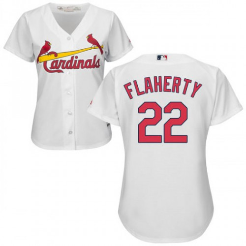 St.Louis Cardinals #22 Jack Flaherty White Home Women's Stitched Jersey Womens cheap jerseys for sale - CheapJerseys.Shop