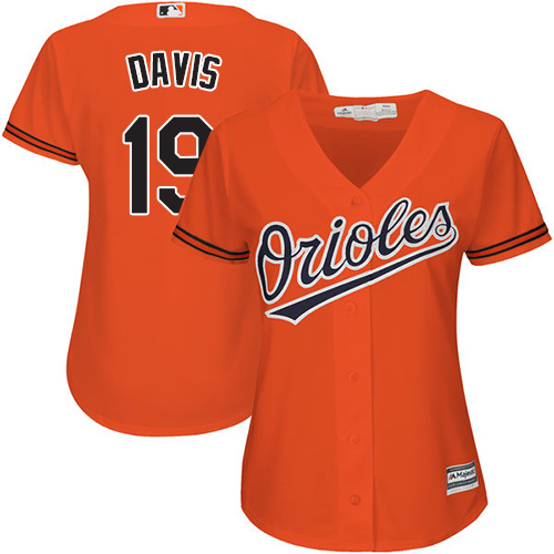 Baltimore Orioles #19 Chris Davis Orange Alternate Women's Stitched Jersey Womens cheap jerseys for sale - CheapJerseys.Shop