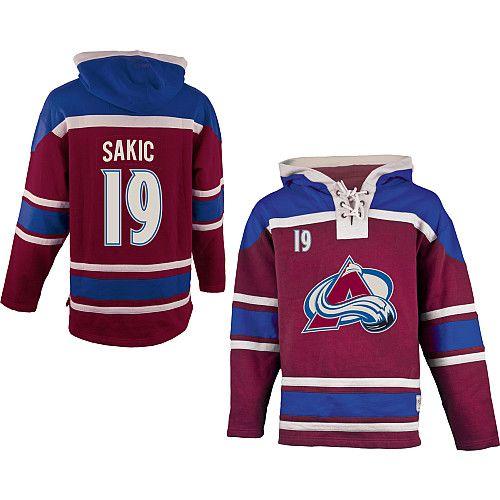 Colorado Avalanche #19 Joe Sakic Red Sawyer Hooded Sweatshirt Stitched Jersey Men's cheap jerseys for sale - CheapJerseys.Shop