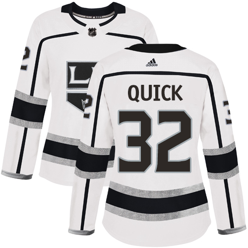 Los Angeles Kings #32 Jonathan Quick White Road Authentic Women's Stitched Jersey Womens cheap jerseys for sale - CheapJerseys.Shop
