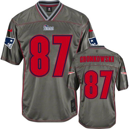New England Patriots #87 Rob Gronkowski Grey Men's Stitched Elite Vapor Jersey Men's cheap jerseys for sale - CheapJerseys.Shop