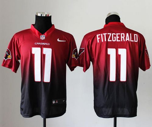 Cardinals #11 Larry Fitzgerald Red/Black Men's Stitched Elite Fadeaway Fashion Jersey cheap jerseys for sale - CheapJerseys.Shop