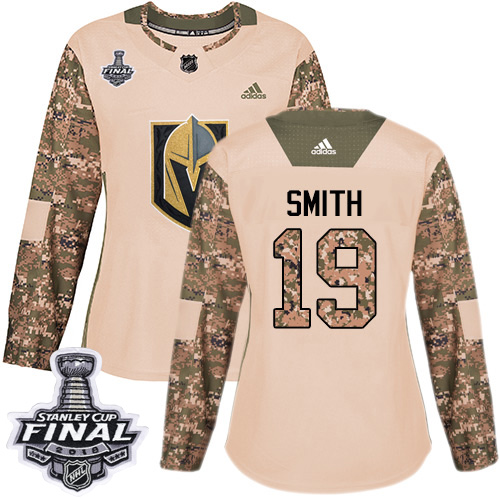 Golden Vegas Golden Knights #19 Reilly Smith Camo Authentic 2017 Veterans Day 2018 Stanley Cup Final Women's Stitched Jersey Womens cheap jerseys for sale - CheapJerseys.Shop