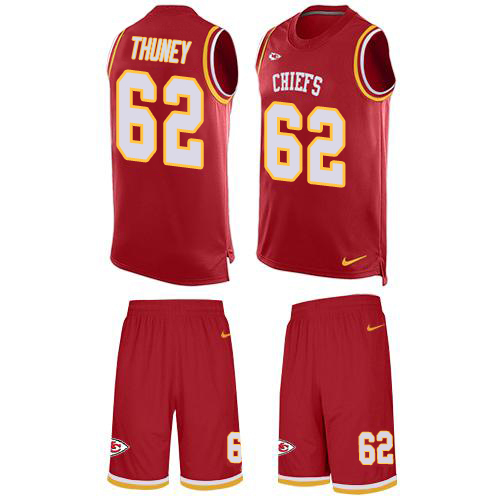 Chiefs #62 Joe Thuney Red Team Color Men's Stitched Limited Tank Top Suit Jersey cheap jerseys for sale - CheapJerseys.Shop