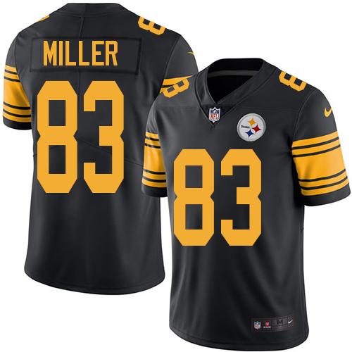Pittsburgh Steelers #83 Heath Miller Black Youth Stitched Limited Rush Jersey Youth cheap jerseys for sale - CheapJerseys.Shop