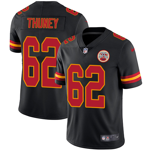 Chiefs #62 Joe Thuney Black Men's Stitched Limited Rush Jersey cheap jerseys for sale - CheapJerseys.Shop