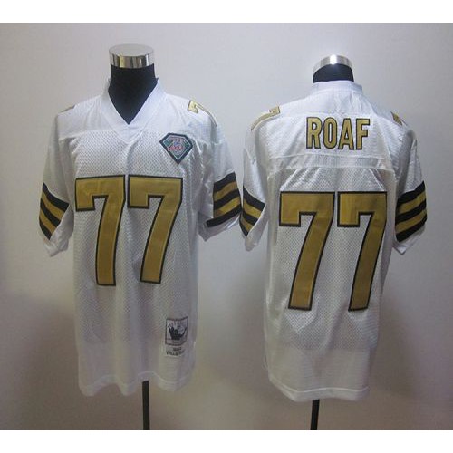 Mitchell And Ness New Orleans Saints #77 Willie Roaf White Stitched Jersey Men's cheap jerseys for sale - CheapJerseys.Shop