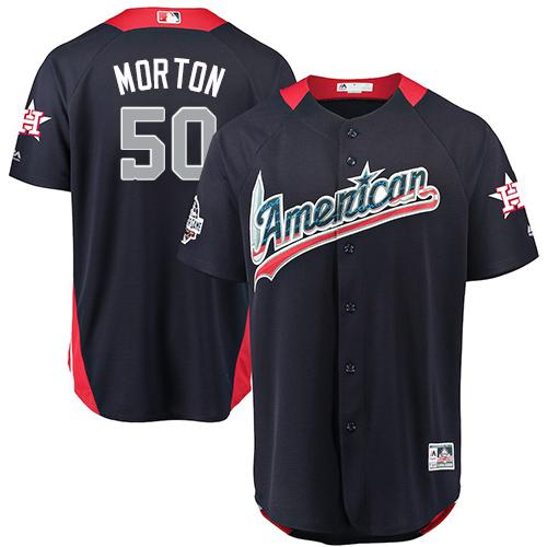 Houston Astros #50 Charlie Morton Navy Blue 2018 All-Star American League Stitched Jersey Men's cheap jerseys for sale - CheapJerseys.Shop