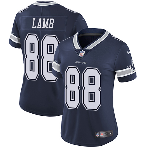 Cowboys #88 CeeDee Lamb Navy Blue Team Color Women's Stitched Vapor Untouchable Limited Jersey cheap jerseys for sale - CheapJerseys.Shop