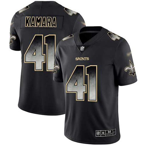 Saints #41 Alvin Kamara Black Men's Stitched Vapor Untouchable Limited Smoke Fashion Jersey cheap jerseys for sale - CheapJerseys.Shop