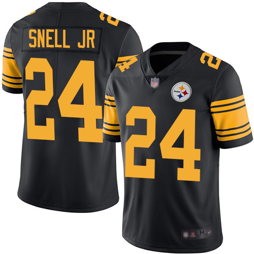 Pittsburgh Steelers #24 Benny Snell Jr. Black Youth Stitched Limited Rush Jersey Youth cheap jerseys for sale - CheapJerseys.Shop