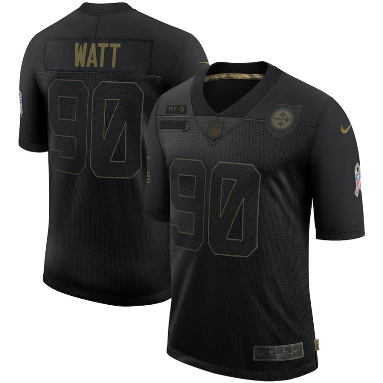 Pittsburgh Steelers #90 T.J. Watt 2020 Salute To Service Limited Jersey Black cheap jerseys for sale - CheapJerseys.Shop