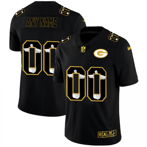 Green Bay Packers Custom Men's Carbon Black Vapor Cristo Redentor Limited Jersey cheap jerseys for sale - CheapJerseys.Shop