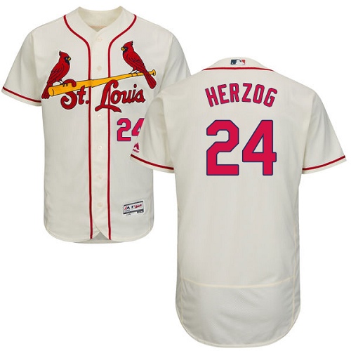 St.Louis Cardinals #24 Whitey Herzog Cream Flexbase Authentic Collection Stitched Jersey Men's cheap jerseys for sale - CheapJerseys.Shop