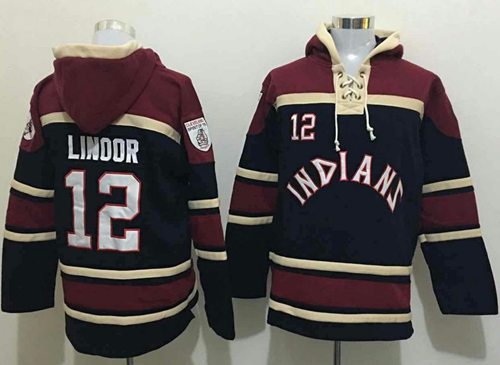 Guardians #12 Francisco Lindor Black Sawyer Hooded Sweatshirt Hoodie cheap jerseys for sale - CheapJerseys.Shop