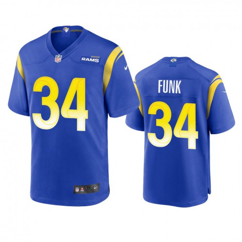 Los Angeles Los Angeles Rams #34 Jake Funk Men's Game Jersey - Royal Men's cheap jerseys for sale - CheapJerseys.Shop