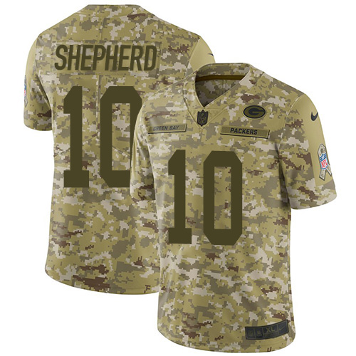 Green Bay Packers #10 Darrius Shepherd Camo Youth Stitched Limited 2018 Salute To Service Jersey Youth cheap jerseys for sale - CheapJerseys.Shop