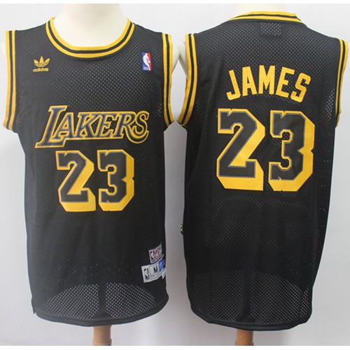 Los Angeles Lakers #23 LeBron James Black Throwback Stitched Jersey Mens cheap jerseys for sale - CheapJerseys.Shop