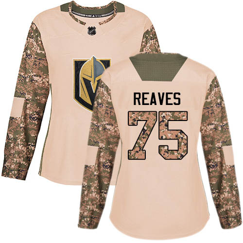 Golden Vegas Golden Knights #75 Ryan Reaves Camo Authentic 2017 Veterans Day Women's Stitched Jersey Womens cheap jerseys for sale - CheapJerseys.Shop
