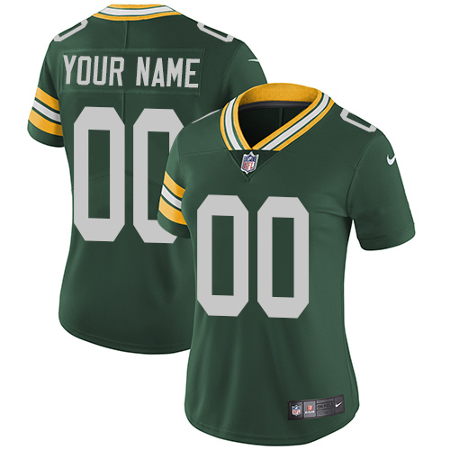 Green Bay Packers Customized Green Team Color Stitched Vapor Untouchable Limited Women's Jersey cheap jerseys for sale - CheapJerseys.Shop
