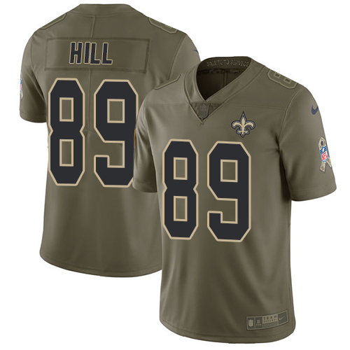 New Orleans Saints #89 Josh Hill Olive Youth Stitched Limited 2017 Salute to Service Jersey Youth cheap jerseys for sale - CheapJerseys.Shop