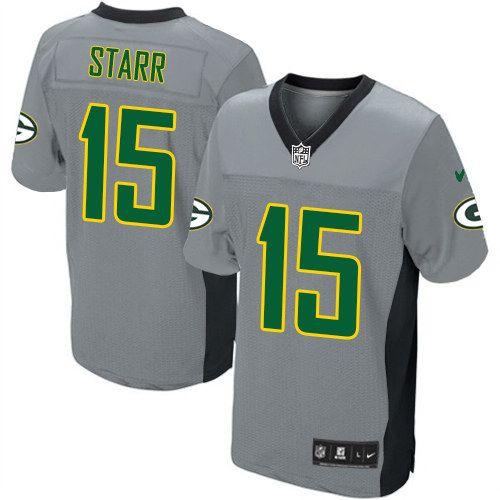 Packers #15 Bart Starr Grey Shadow Men's Stitched Elite Jersey cheap jerseys for sale - CheapJerseys.Shop