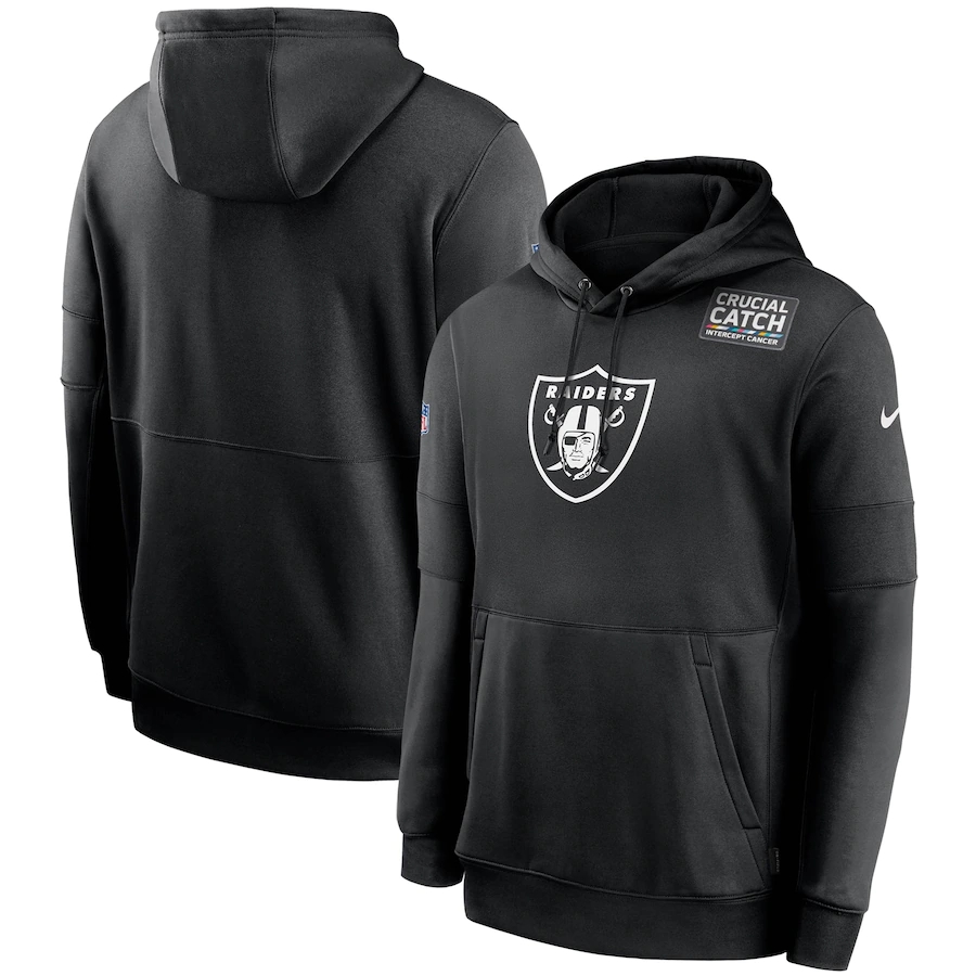 Las Vegas Raiders 2020 Crucial Catch Sideline Performance Pullover Hoodie Black cheap jerseys for sale - CheapJerseys.Shop