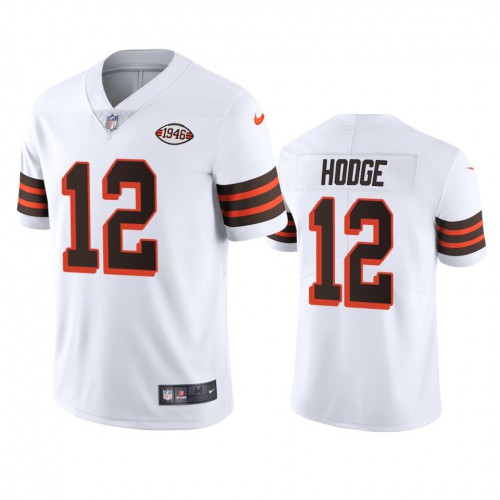 Cleveland Cleveland Browns #12 Khadarel Hodge 1946 Collection Alternate Vapor Limited Jersey - White Men's cheap jerseys for sale - CheapJerseys.Shop