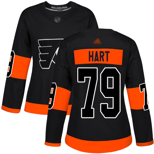 Philadelphia Flyers #79 Carter Hart Black Alternate Authentic Women's Stitched Jersey Womens cheap jerseys for sale - CheapJerseys.Shop
