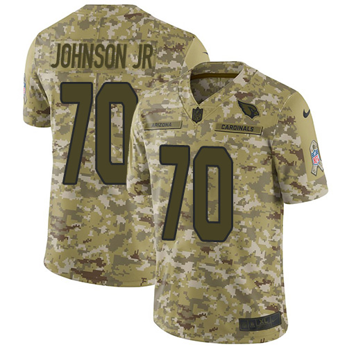 Cardinals #70 Paris Johnson Jr. Camo Men's Stitched Limited 2018 Salute To Service Jersey cheap jerseys for sale - CheapJerseys.Shop