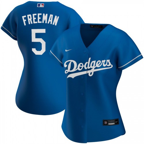 Los Angeles Los Angeles Dodgers #5 Freddie Freeman Women's Alternate 2020 Player Jersey - Royal Womens cheap jerseys for sale - CheapJerseys.Shop