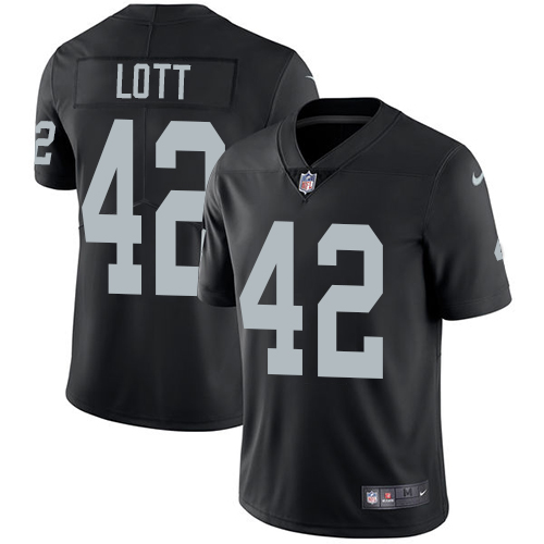 Las Vegas Raiders #42 Ronnie Lott Black Team Color Men's Stitched Vapor Untouchable Limited Jersey Men's cheap jerseys for sale - CheapJerseys.Shop