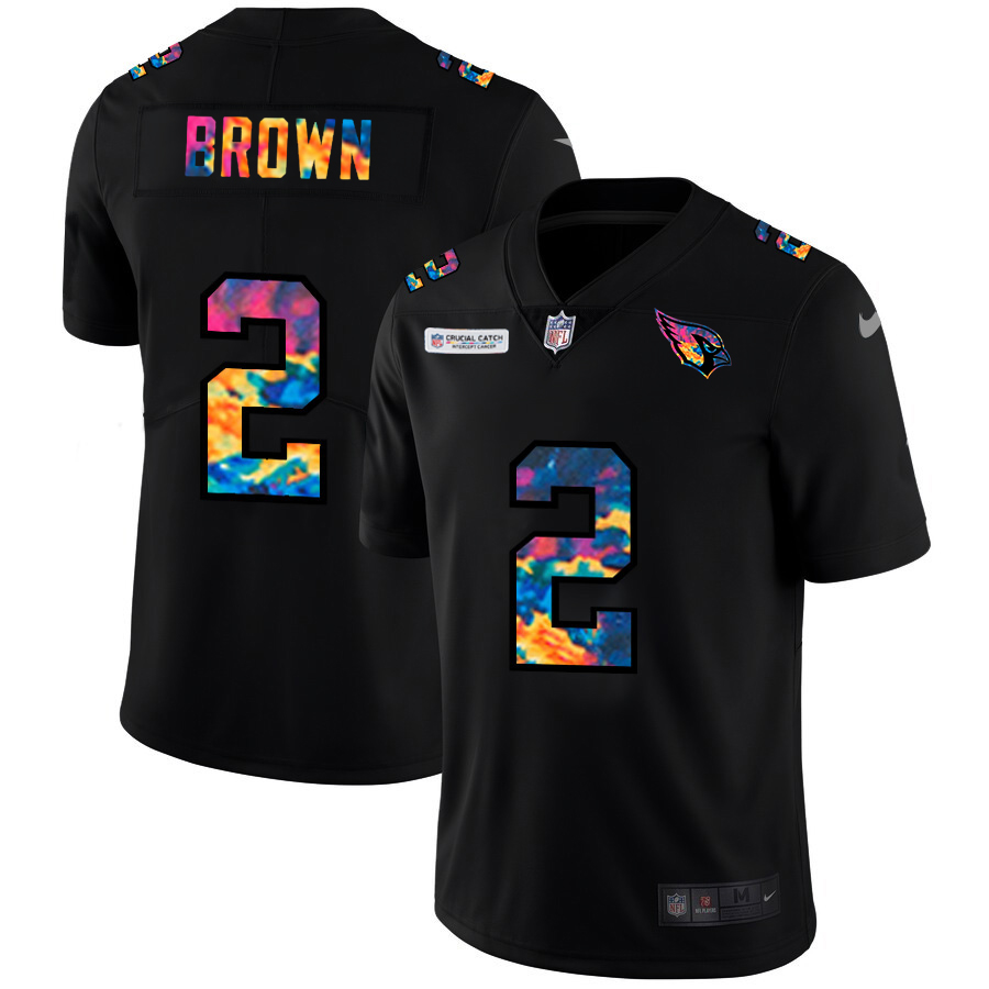 Arizona Cardinals #2 Marquise Brown Men's Multi-Color Black 2020 Crucial Catch Vapor Untouchable Limited Jersey cheap jerseys for sale - CheapJerseys.Shop