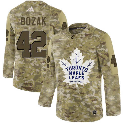 Maple Toronto Maple Leafs #42 Tyler Bozak Camo Authentic Stitched Jersey Men's cheap jerseys for sale - CheapJerseys.Shop