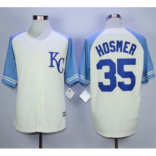 Kansas City Royals #35 Eric Hosmer Cream Exclusive Vintage Stitched Jersey Men's cheap jerseys for sale - CheapJerseys.Shop