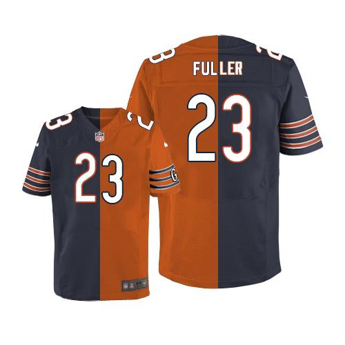 Chicago Bears #23 Kyle Fuller Navy Blue/Orange Men's Stitched Elite Split Jersey Men's cheap jerseys for sale - CheapJerseys.Shop