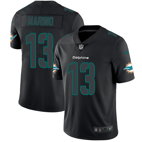 Dolphins #13 Dan Marino Black Men's Stitched Limited Rush Impact Jersey cheap jerseys for sale - CheapJerseys.Shop