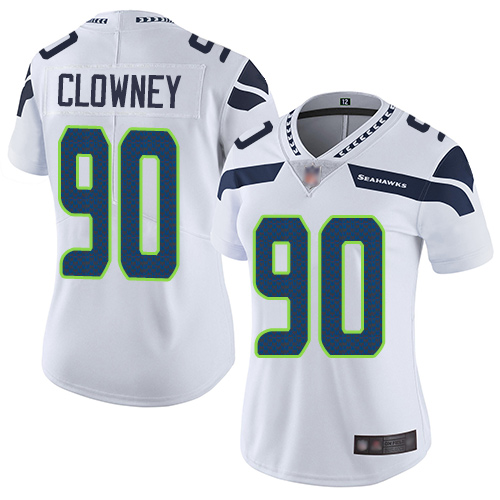 Seattle Seahawks #90 Jadeveon Clowney White Women's Stitched Vapor Untouchable Limited Jersey Womens cheap jerseys for sale - CheapJerseys.Shop