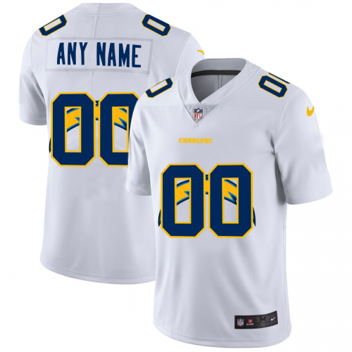 Los Angeles Chargers Custom White Men's Team Logo Dual Overlap Limited Jersey cheap jerseys for sale - CheapJerseys.Shop