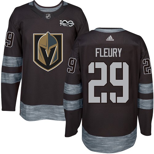Golden Vegas Golden Knights #29 Marc-Andre Fleury Black 1917-2017 100th Anniversary Stitched Jersey Men's cheap jerseys for sale - CheapJerseys.Shop