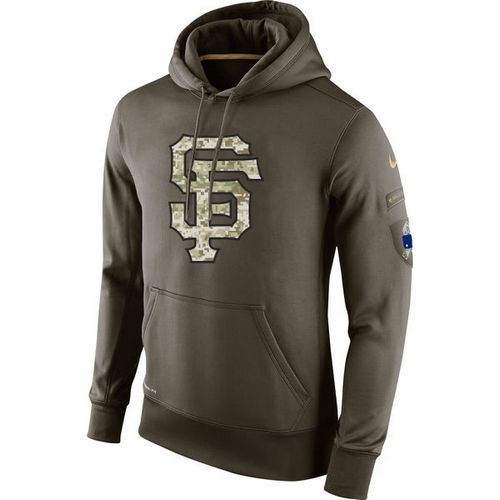 Men's San Francisco Giants Olive Salute To Service KO Performance Hoodie cheap jerseys for sale - CheapJerseys.Shop