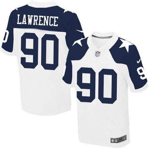 Cowboys #90 Demarcus Lawrence White Thanksgiving Throwback Men's Stitched Elite Jersey cheap jerseys for sale - CheapJerseys.Shop