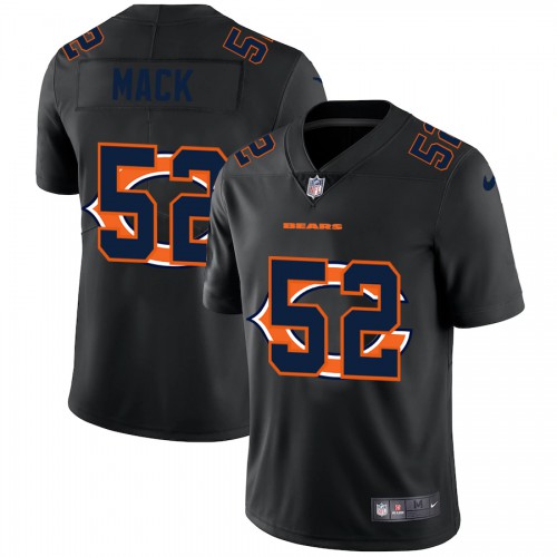 Chicago Chicago Bears #52 Khalil Mack Men's Team Logo Dual Overlap Limited Jersey Black Men's cheap jerseys for sale - CheapJerseys.Shop