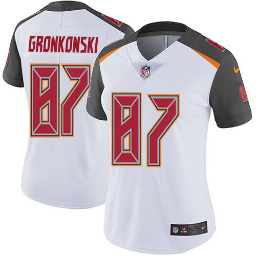Buccaneers #87 Rob Gronkowski White Women's Stitched Vapor Untouchable Limited Jersey cheap jerseys for sale - CheapJerseys.Shop