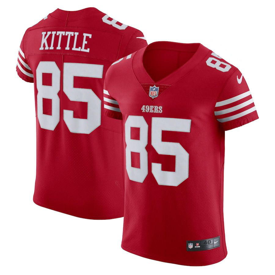 San Francisco 49ers #85 George Kittle Scarlet Men's 2022-23 Authentic Stitched Vapor Untouchable Elite Jersey cheap jerseys for sale - CheapJerseys.Shop