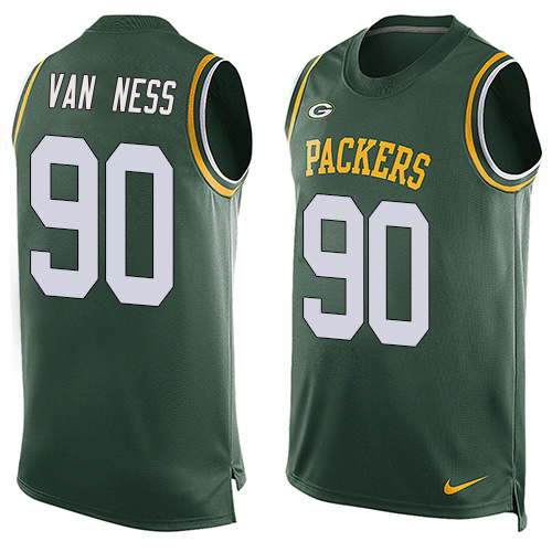 Packers #90 Lukas Van Ness Green Team Color Men's Stitched Limited Tank Top Jersey cheap jerseys for sale - CheapJerseys.Shop