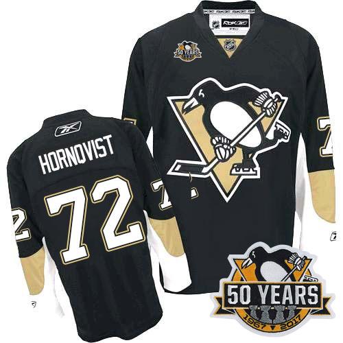 Pittsburgh Penguins #72 Patric Hornqvist Black Home 50th Anniversary Stitched Jersey Men's cheap jerseys for sale - CheapJerseys.Shop
