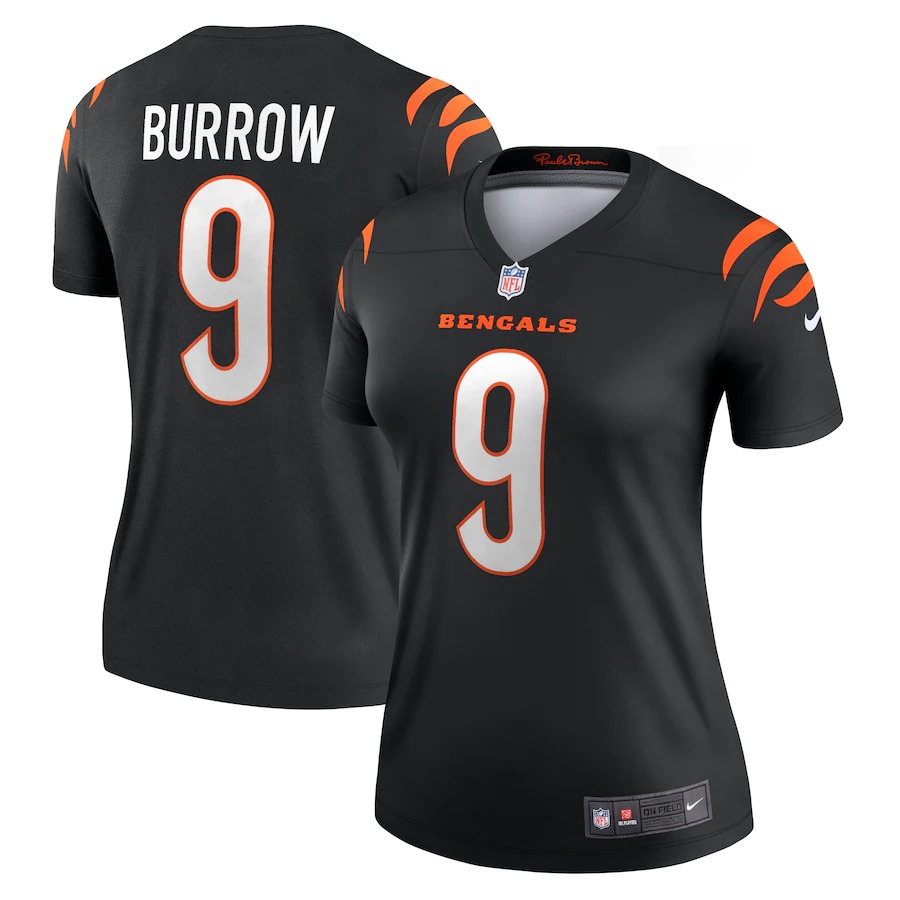 Cincinnati Bengals #9 Joe Burrow Black Women's Legend Jersey cheap jerseys for sale - CheapJerseys.Shop