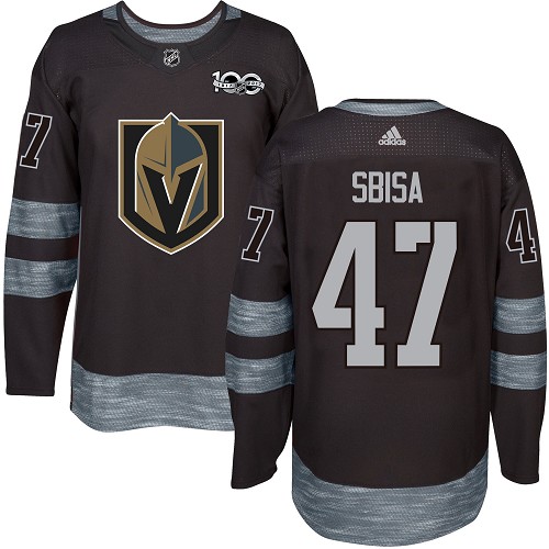 Golden Vegas Golden Knights #47 Luca Sbisa Black 1917-2017 100th Anniversary Stitched Jersey Men's cheap jerseys for sale - CheapJerseys.Shop
