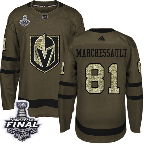 Golden Vegas Golden Knights #81 Jonathan Marchessault Green Salute to Service 2018 Stanley Cup Final Stitched Jersey Men's cheap jerseys for sale - CheapJerseys.Shop